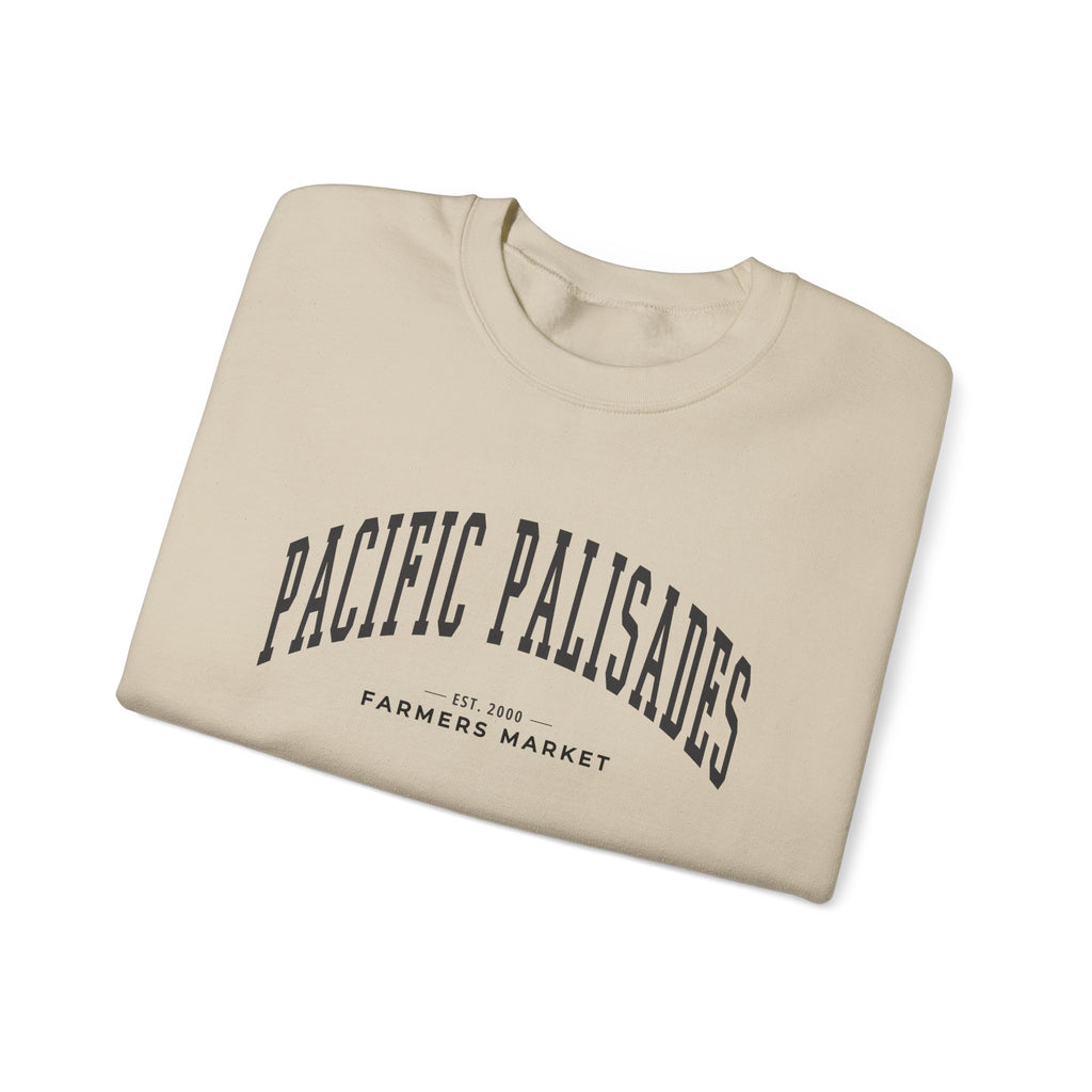 Pacific Palisades Farmers Market Collegiate Crewneck (Large City Text)