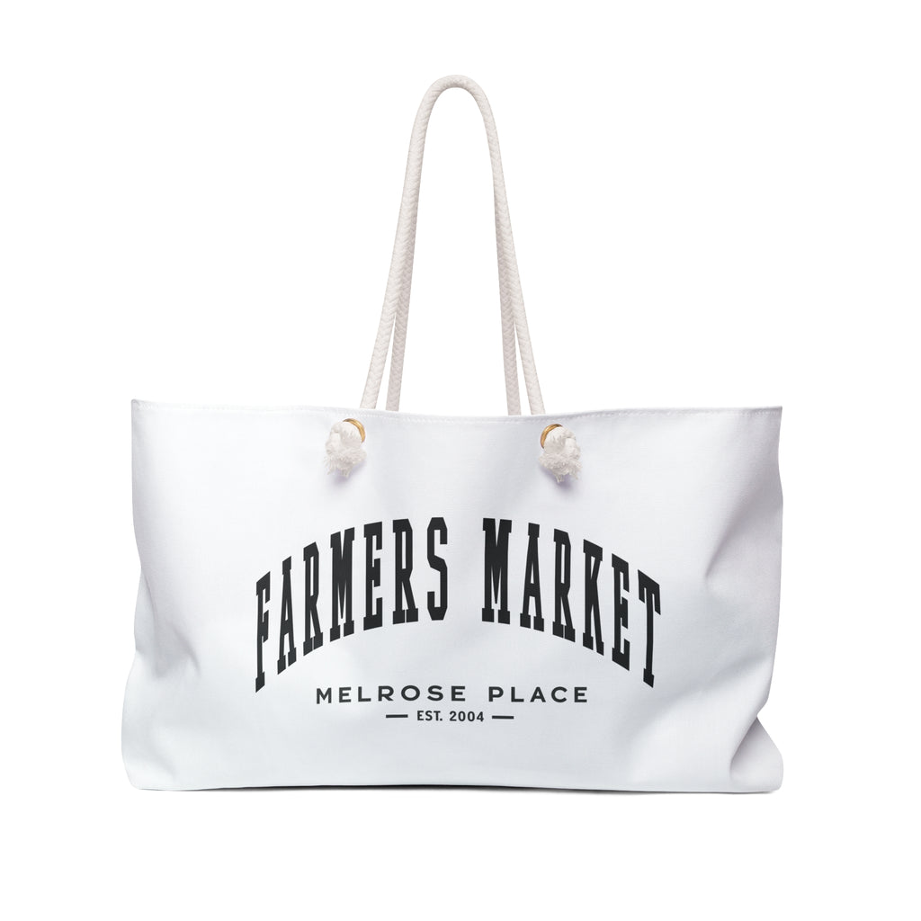 Melrose Place Farmers Market Weekender Rope Tote (Small City Text)