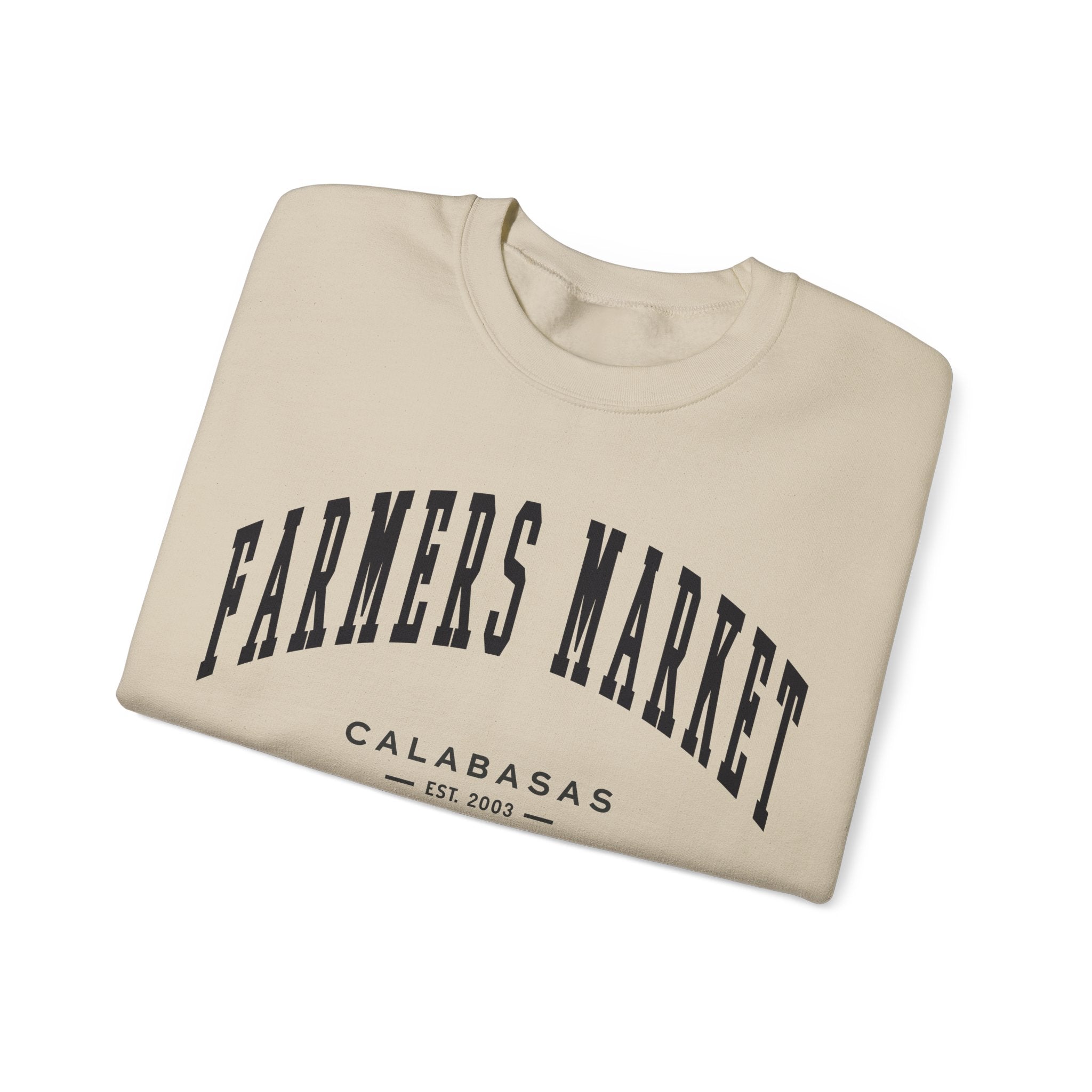 Calabasas Farmers Market Collegiate Crewneck (Small City Text)