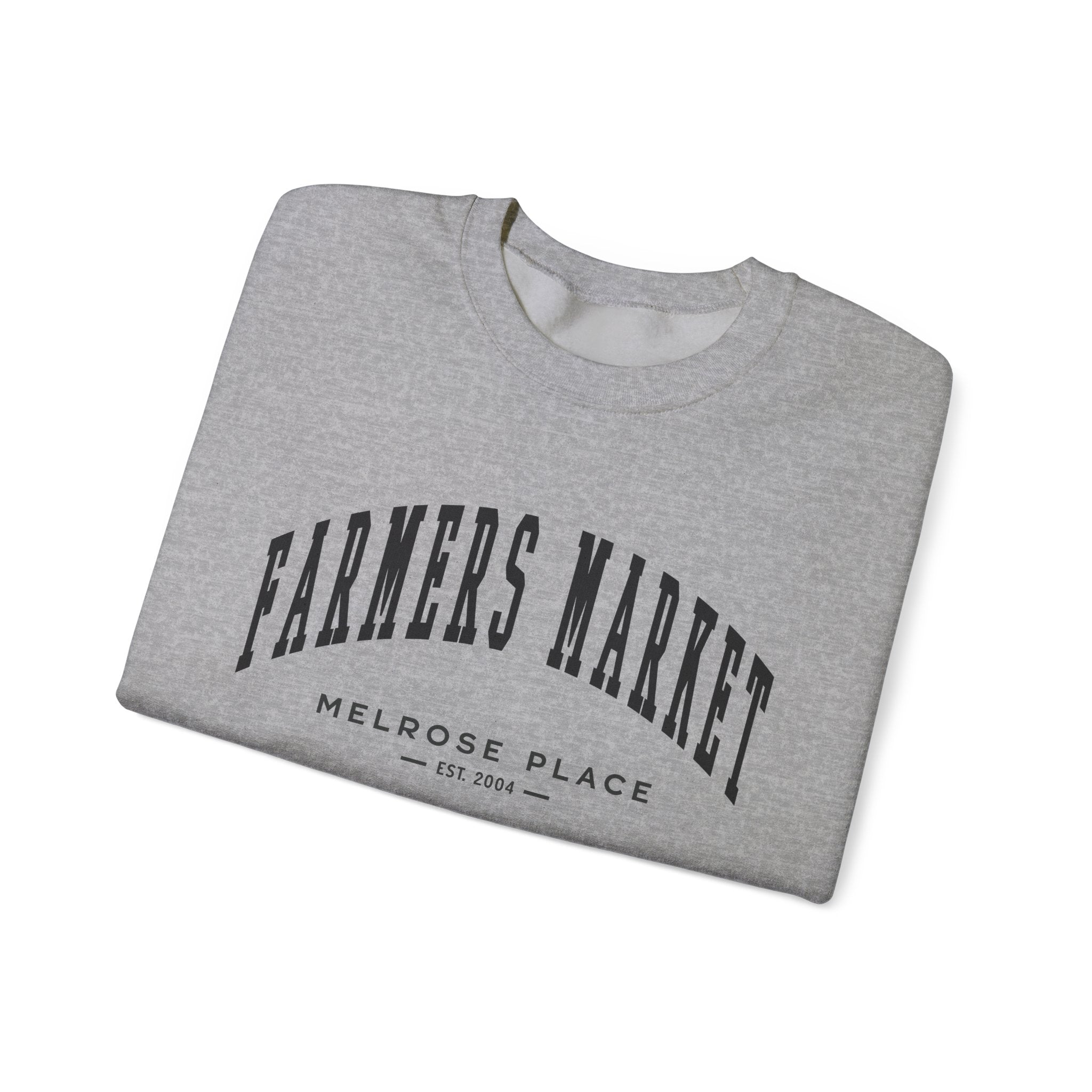 Melrose Place Farmers Market Collegiate Crewneck (Small City Text)