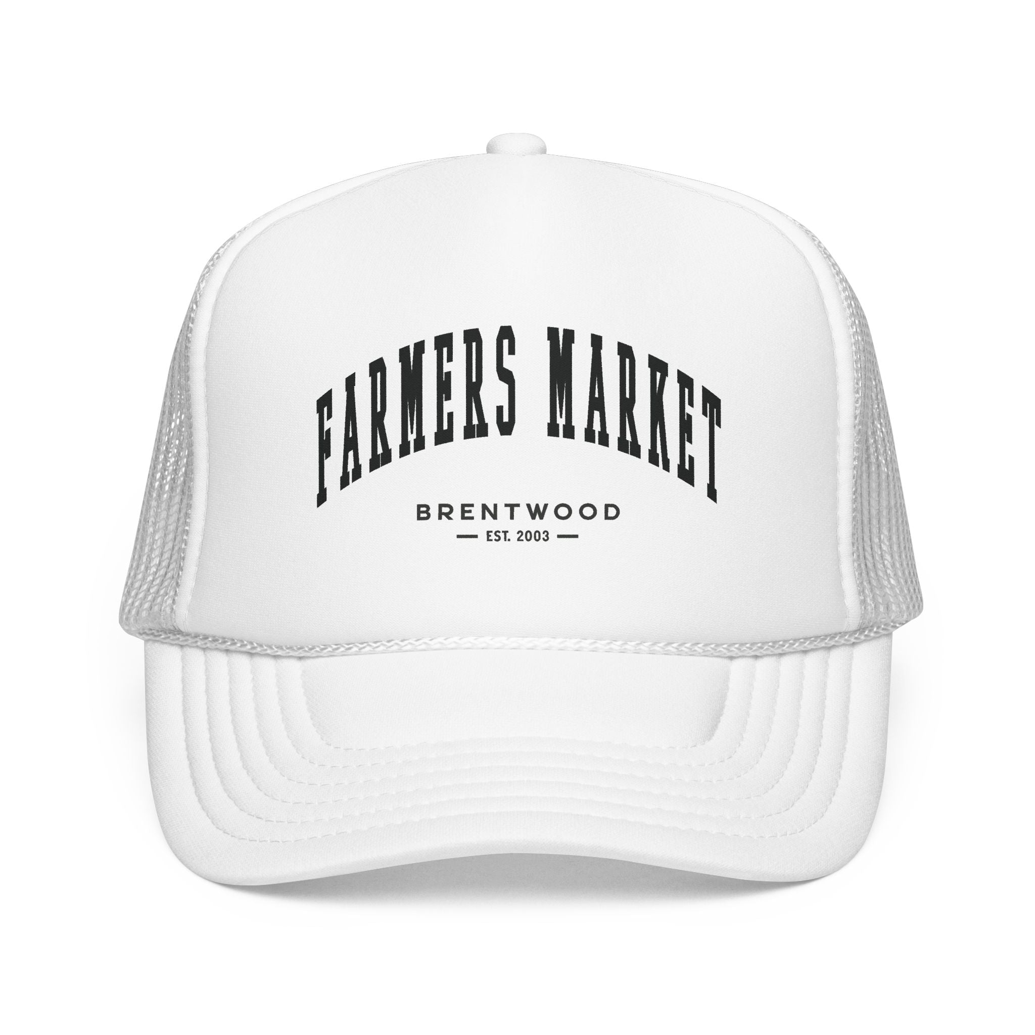 Brentwood Farmers Market Trucker Hat (Small City Text)