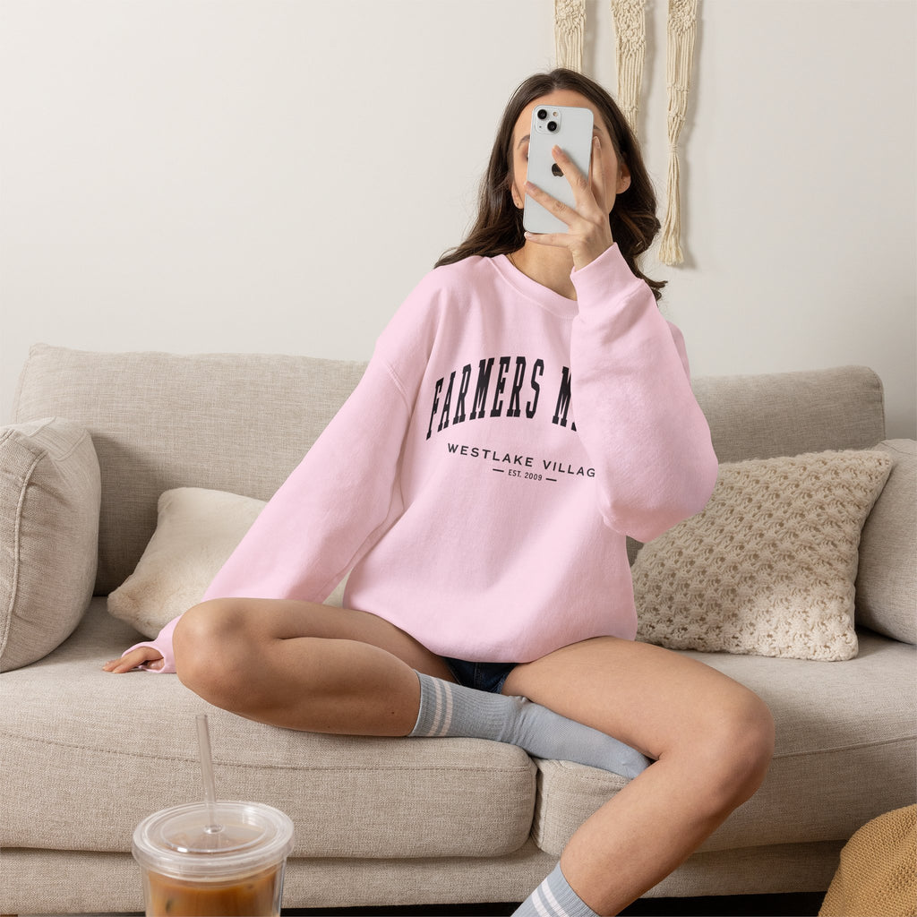 Westlake Village Farmers Market Collegiate Crewneck (Small City Text)