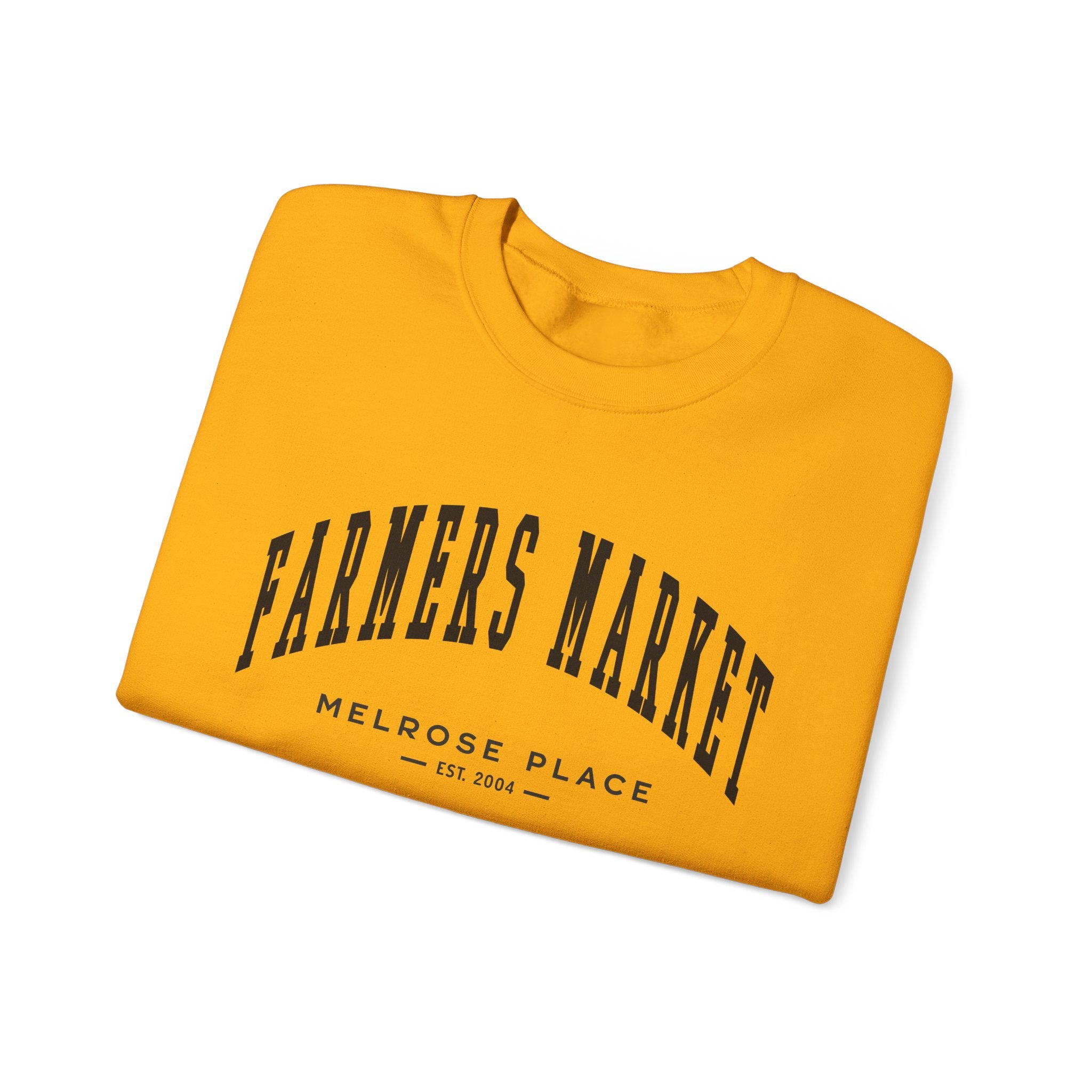 Melrose Place Farmers Market Collegiate Crewneck (Small City Text)