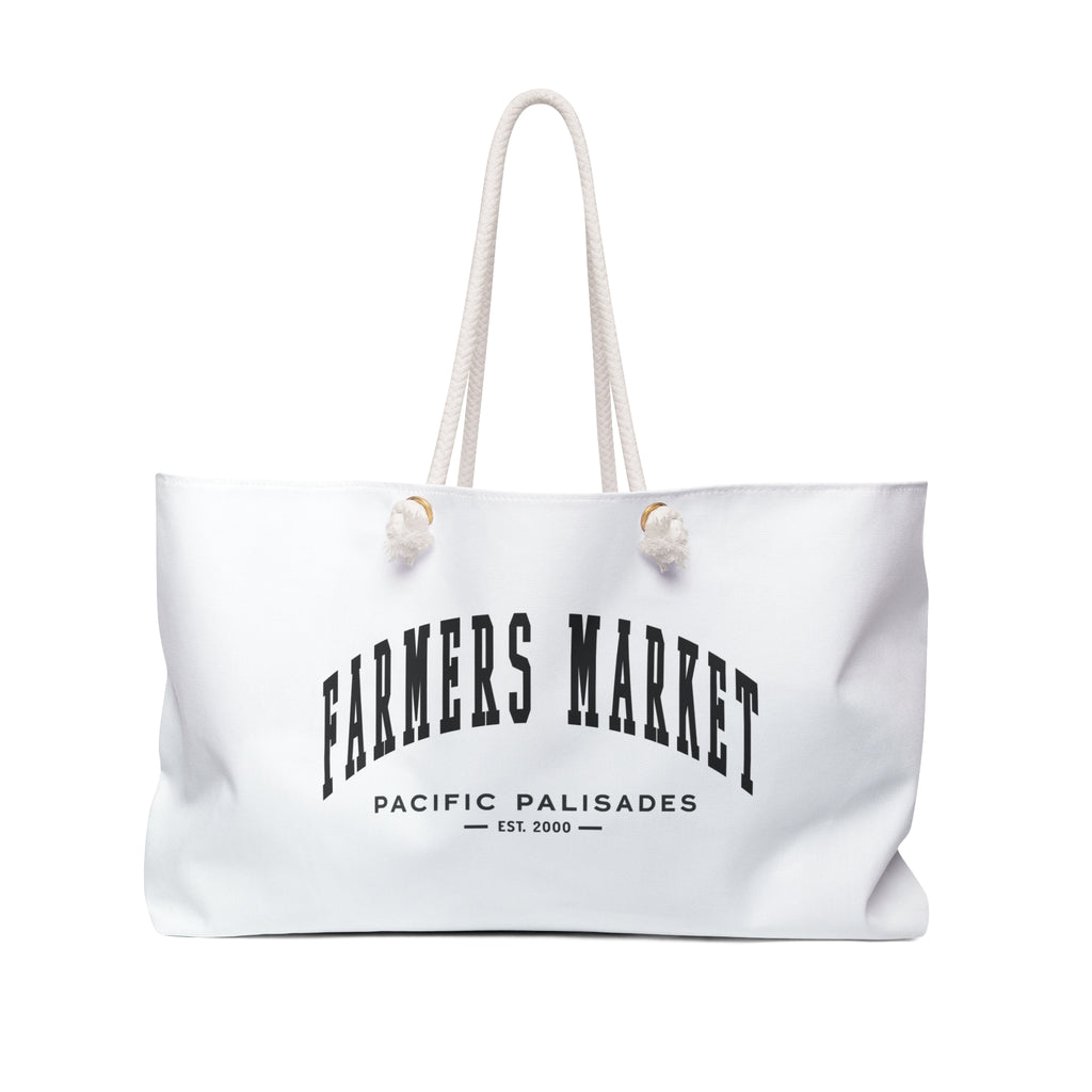 Pacific Palisades Market Weekender Rope Tote (Small City Text)