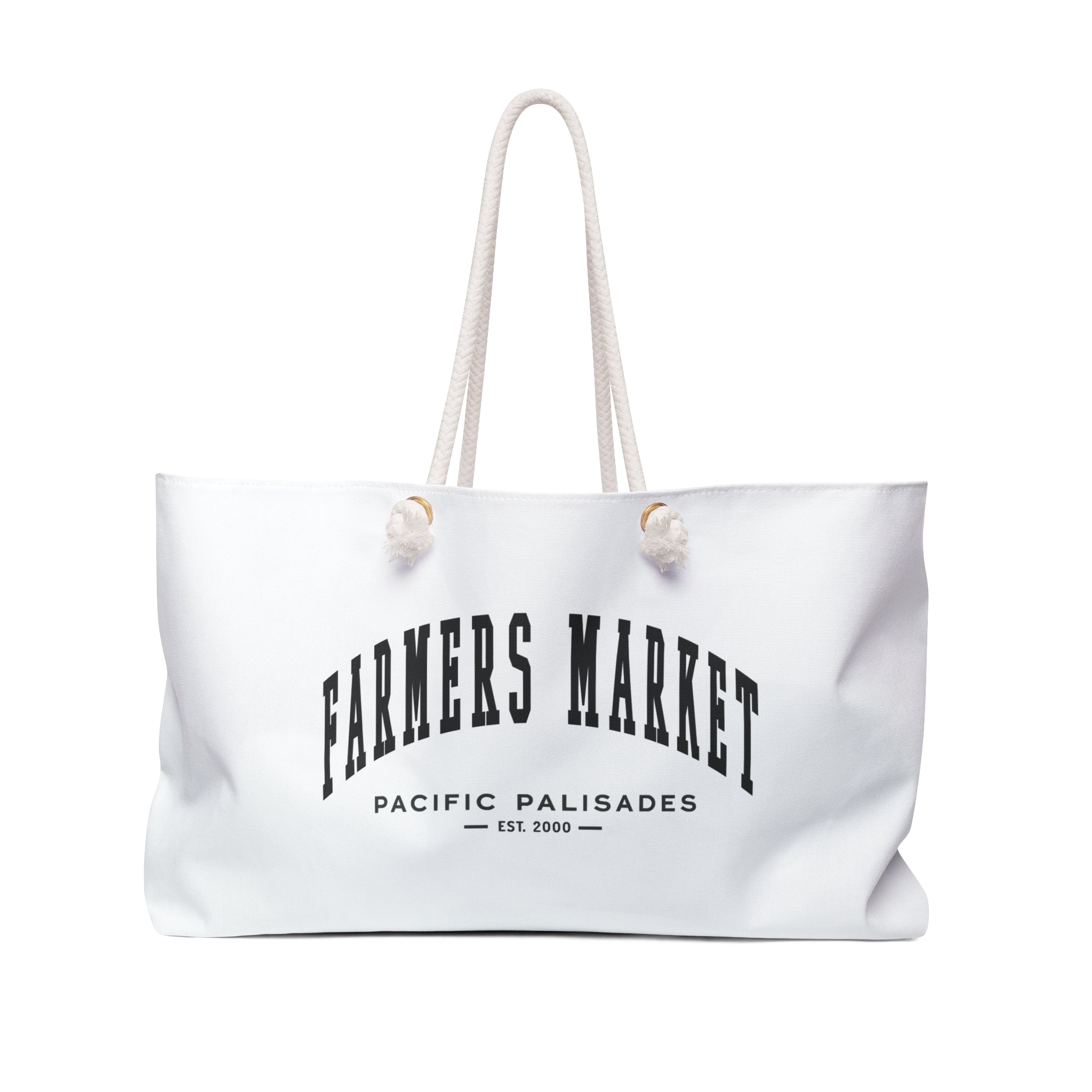 Pacific Palisades Market Weekender Rope Tote (Small City Text)
