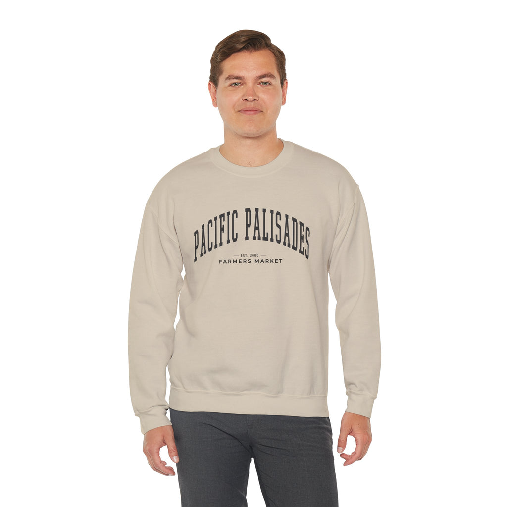 Pacific Palisades Farmers Market Collegiate Crewneck (Large City Text)