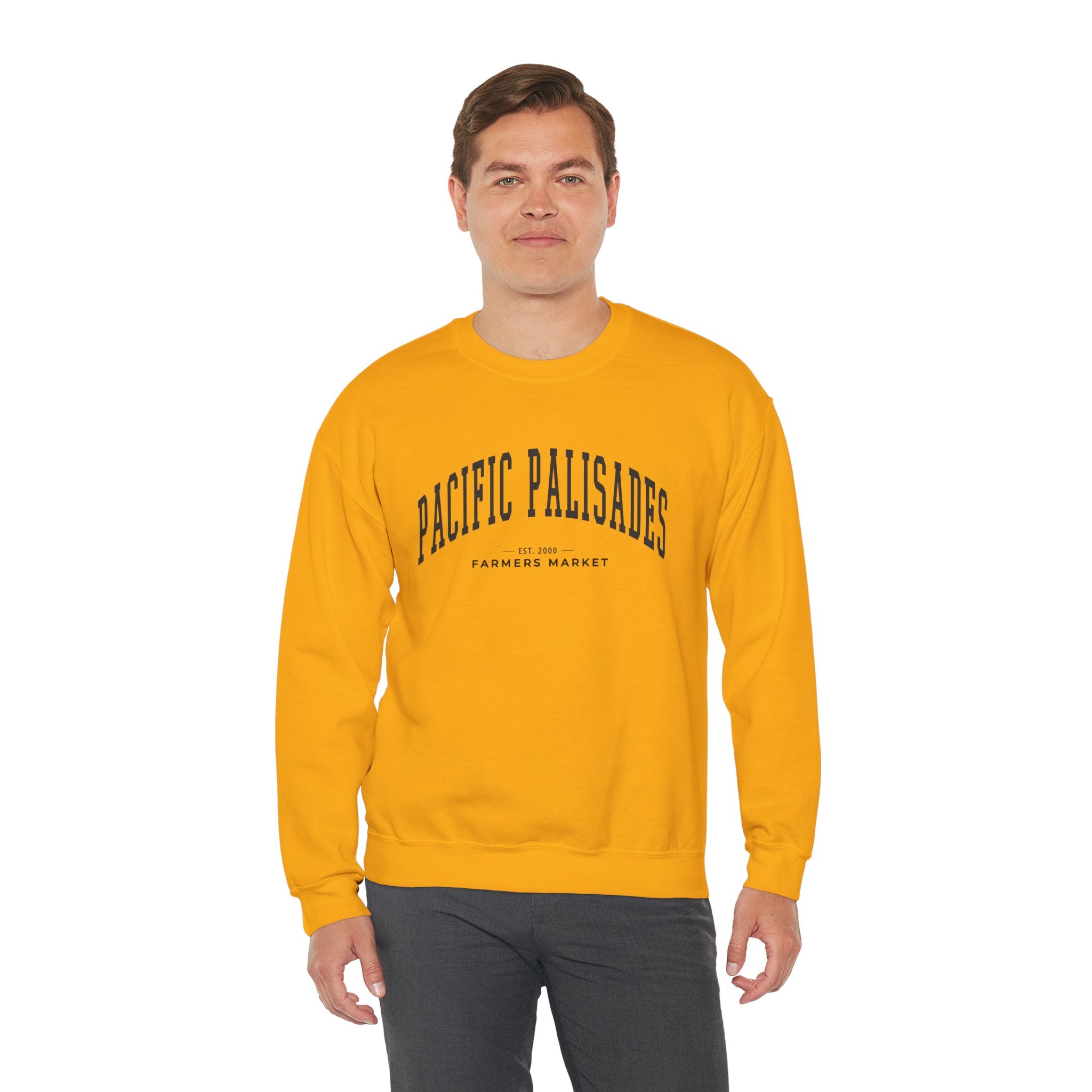 Pacific Palisades Farmers Market Collegiate Crewneck (Large City Text)