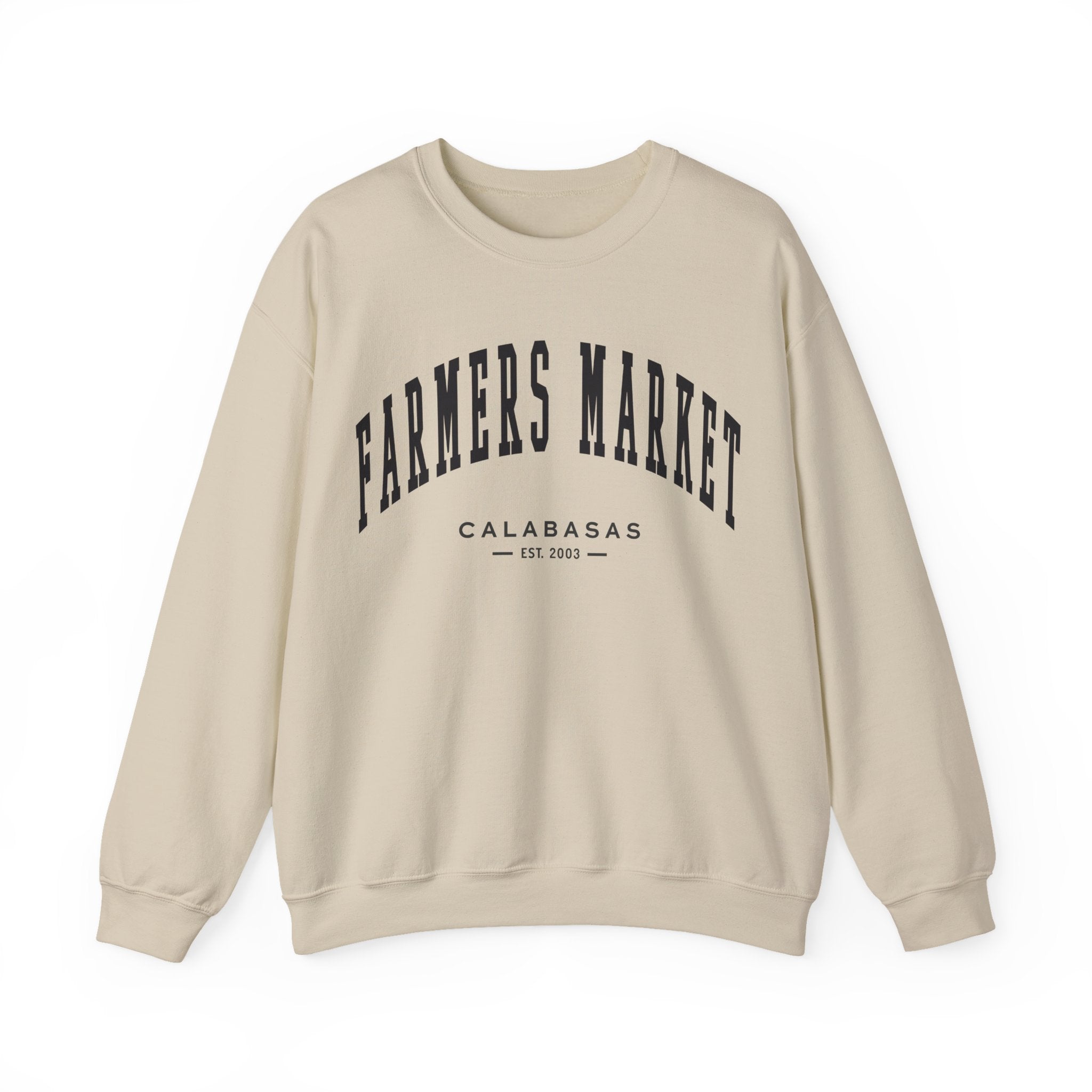 Calabasas Farmers Market Collegiate Crewneck (Small City Text)