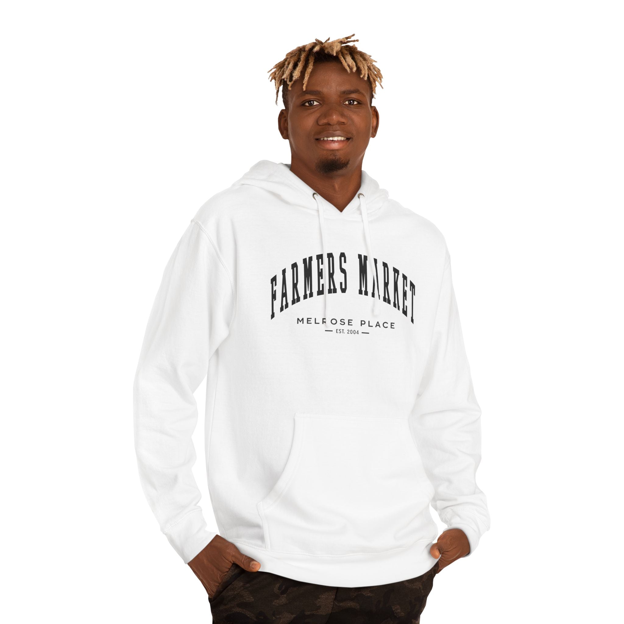Melrose Place Farmers Market Collegiate Hoodie (Small City Text)