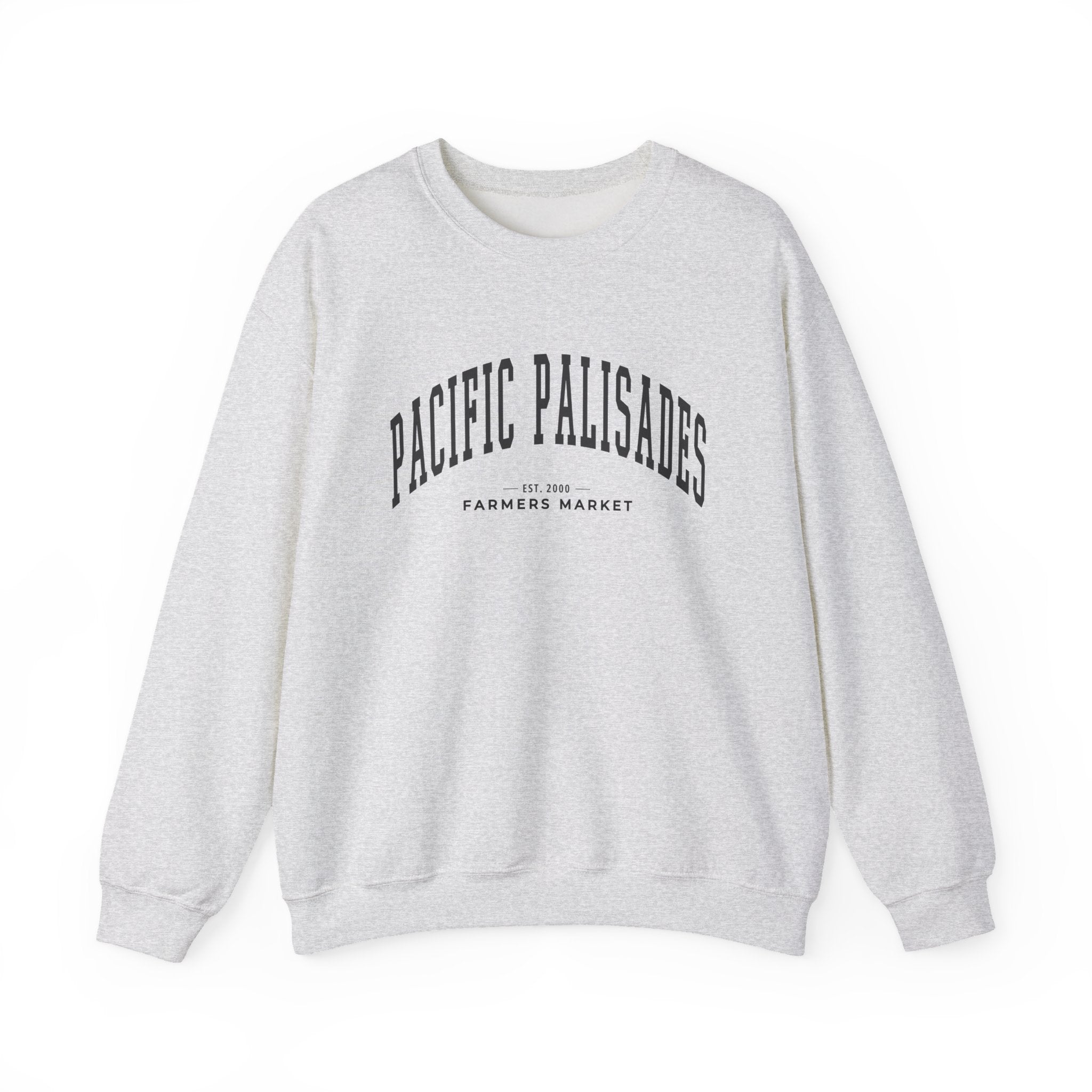 Pacific Palisades Farmers Market Collegiate Crewneck (Large City Text)