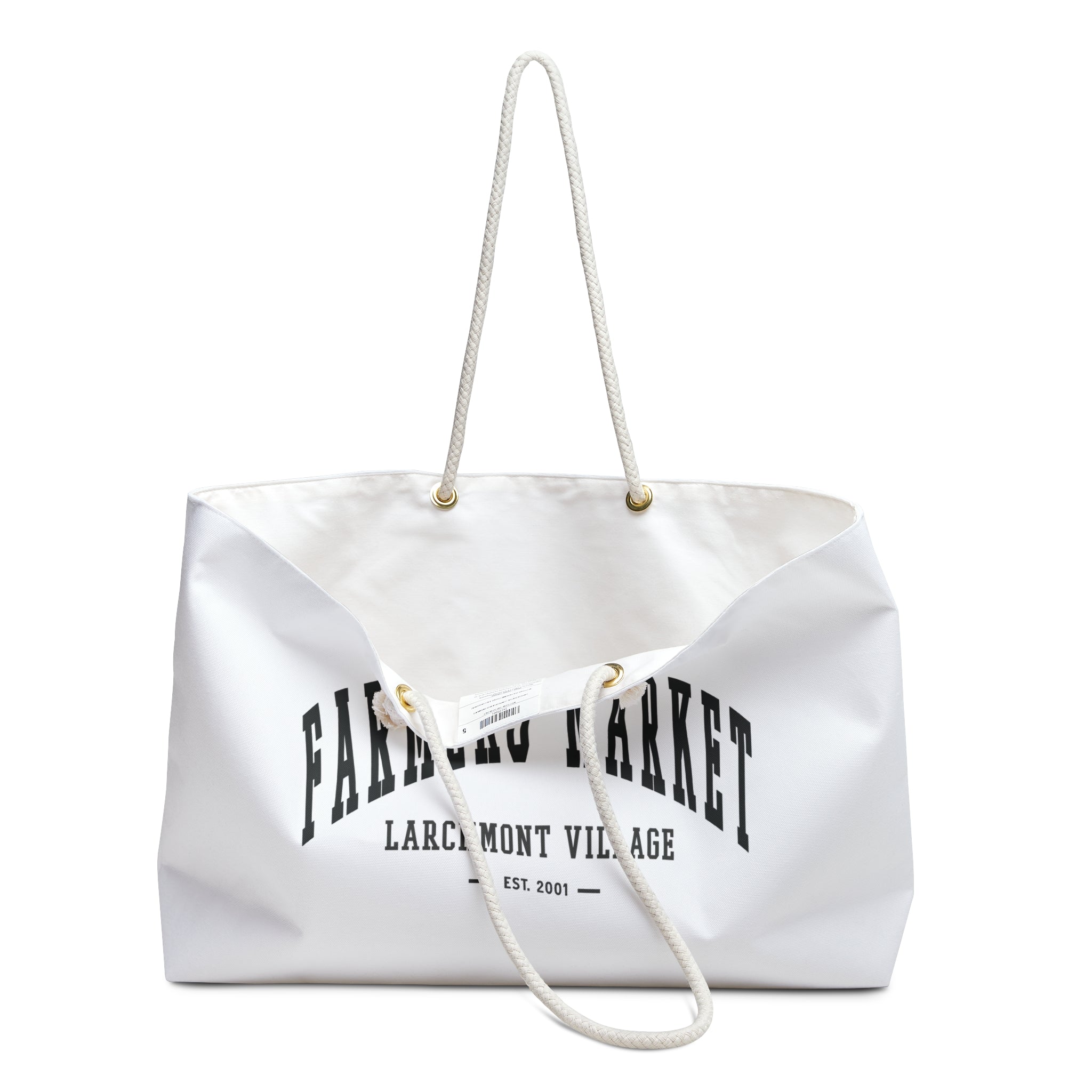Larchmont Village Market Weekender Rope Tote (Small City Text)