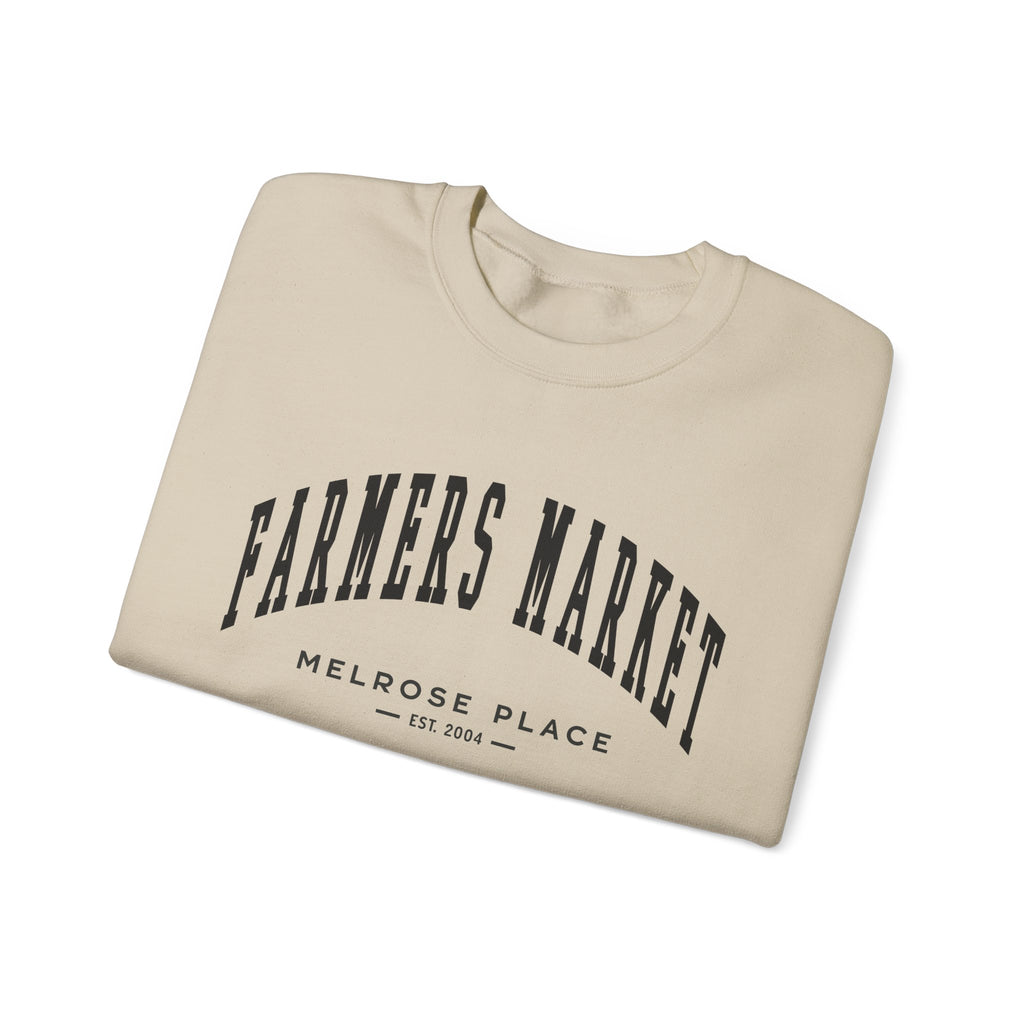 Melrose Place Farmers Market Collegiate Crewneck (Small City Text)