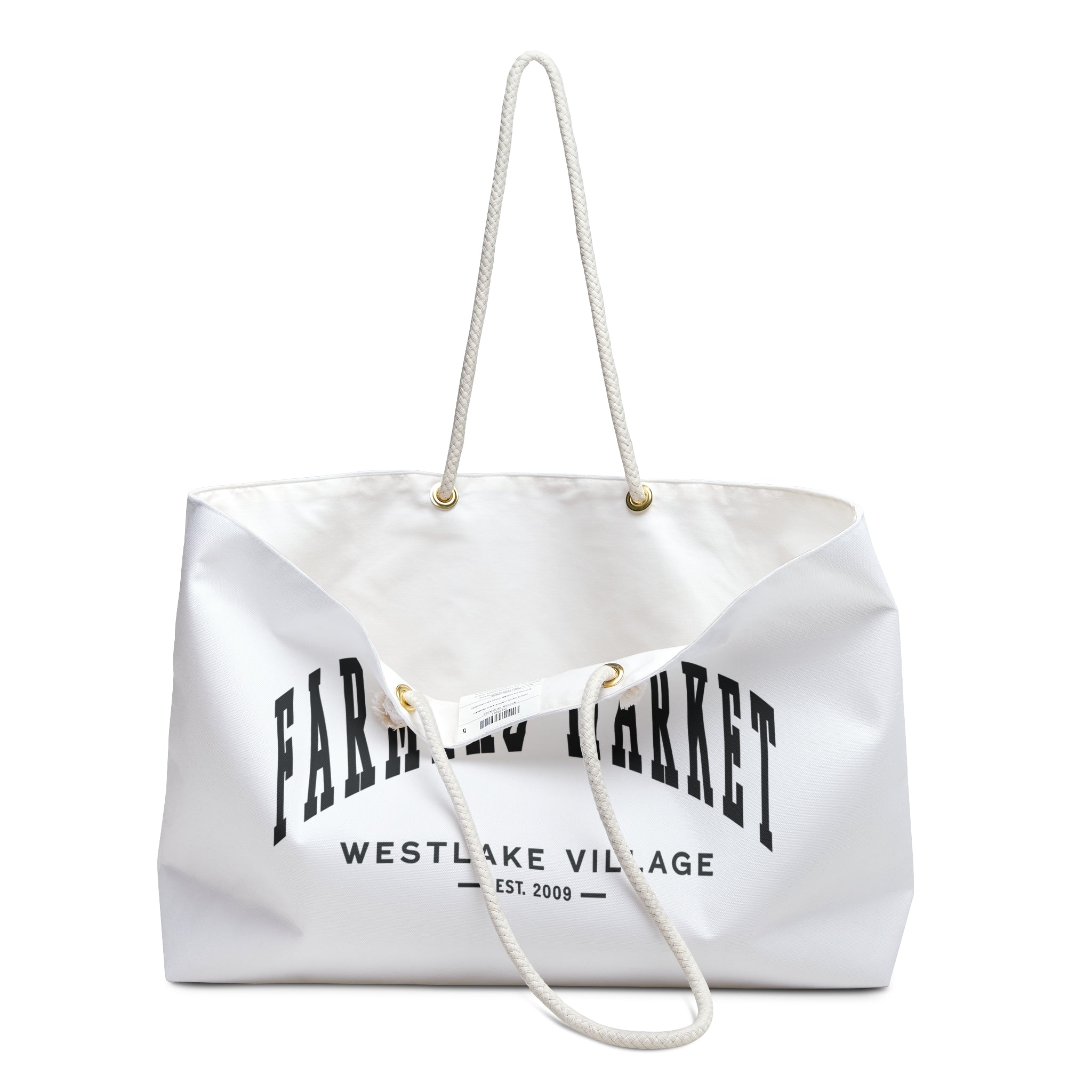 Westlake Village Market Weekender Rope Tote (Small City Text)