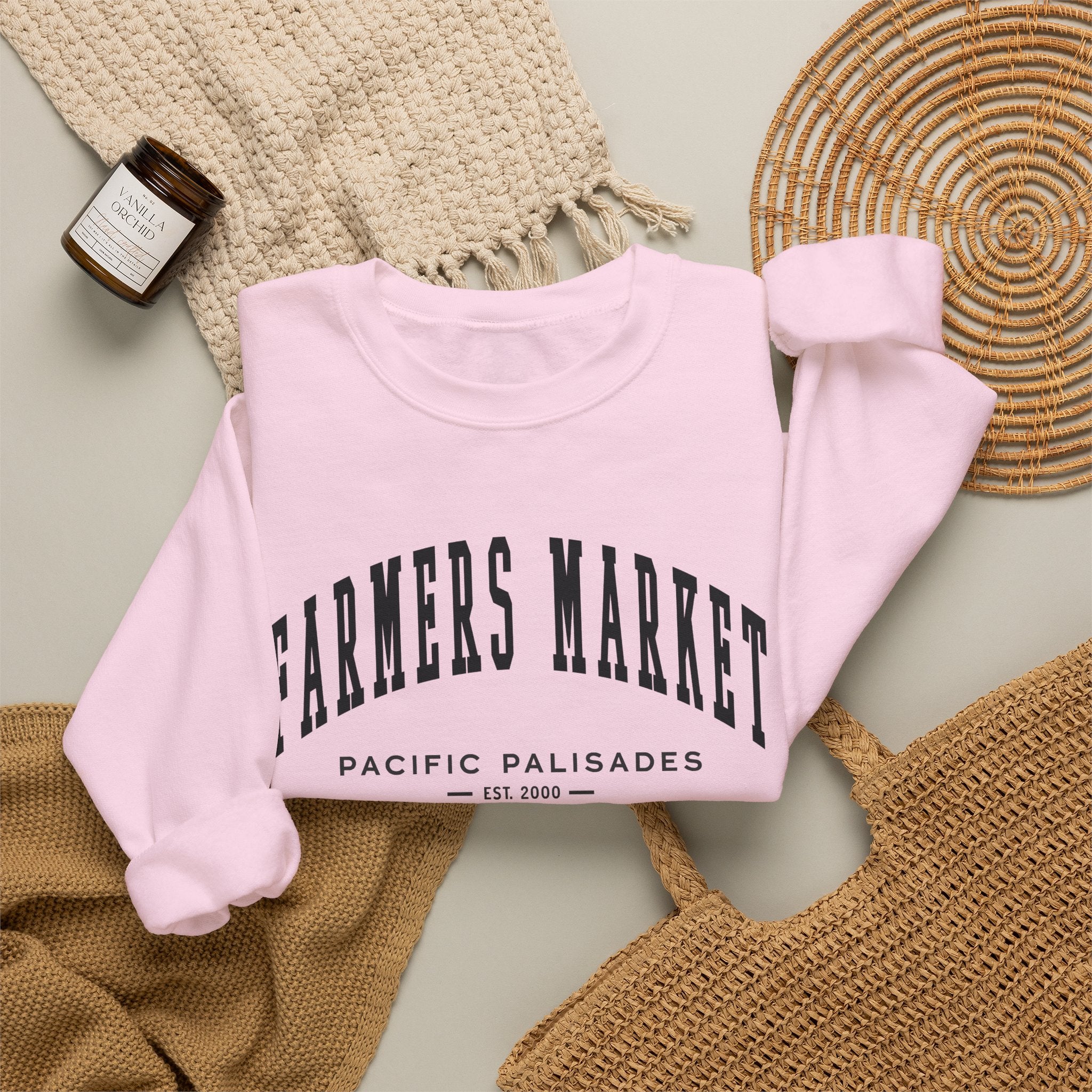 Pacific Palisades Farmers Market Collegiate Sweatshirt (Small City Text)