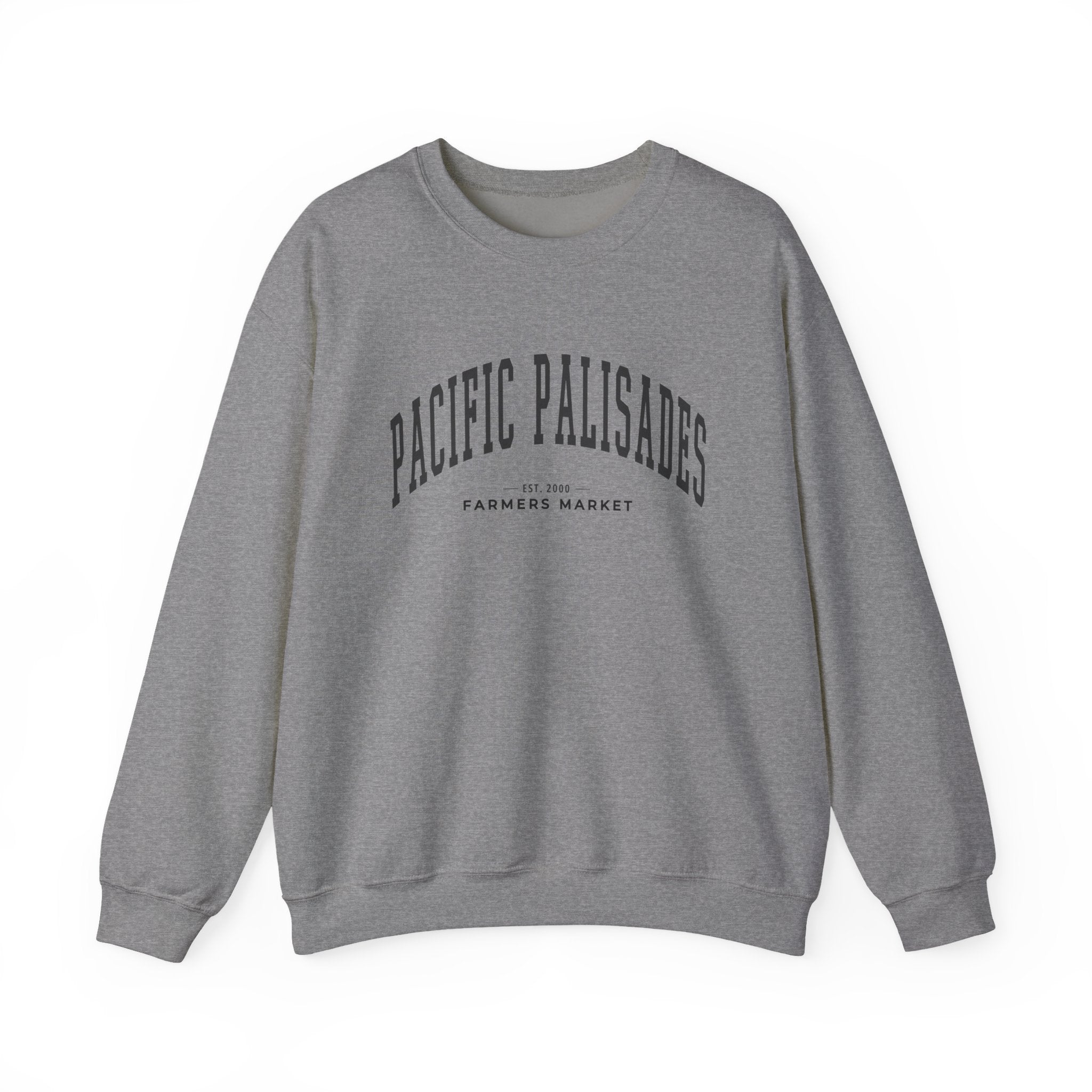 Pacific Palisades Farmers Market Collegiate Crewneck (Large City Text)