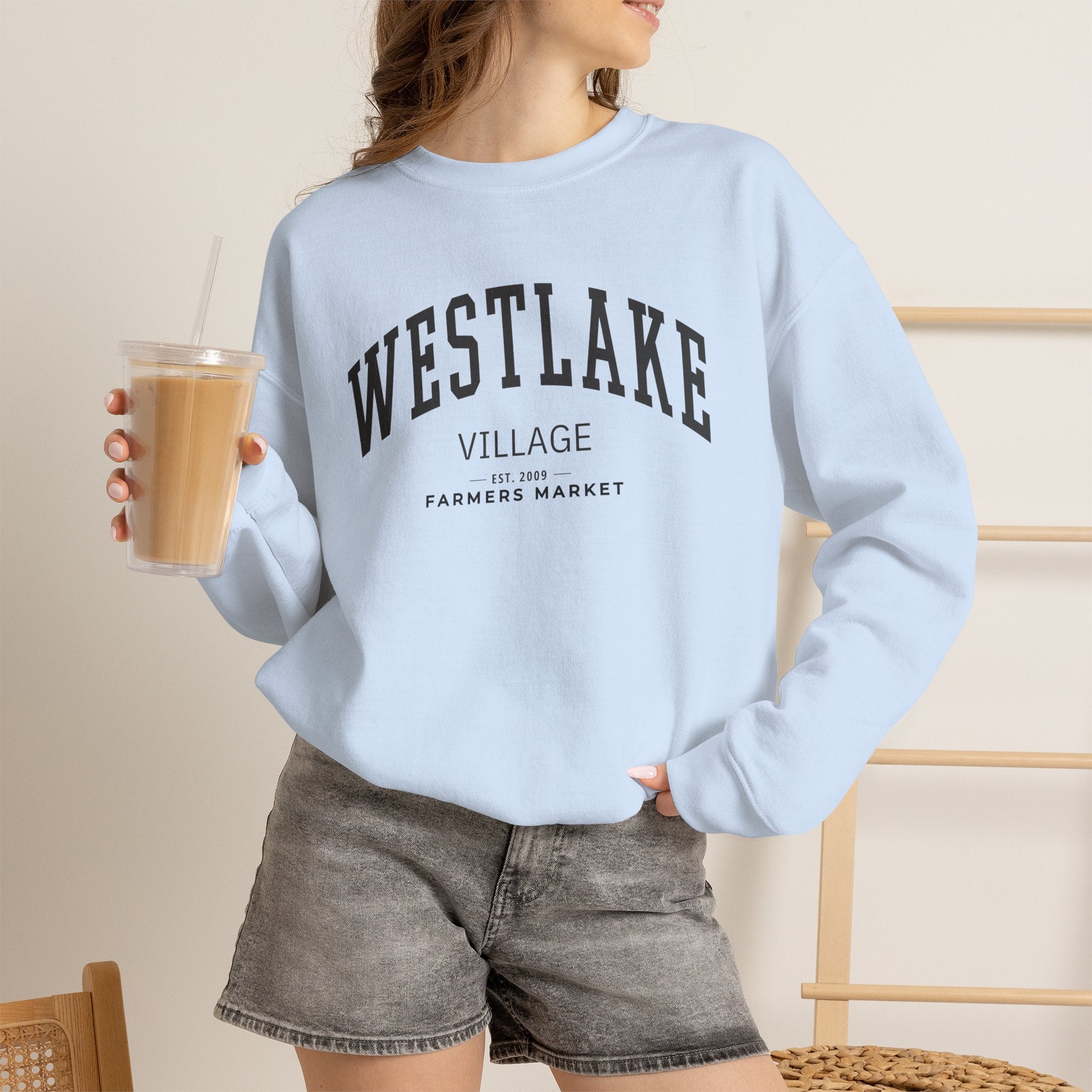 Westlake Village Farmers Market Collegiate Crewneck (Large City Text)