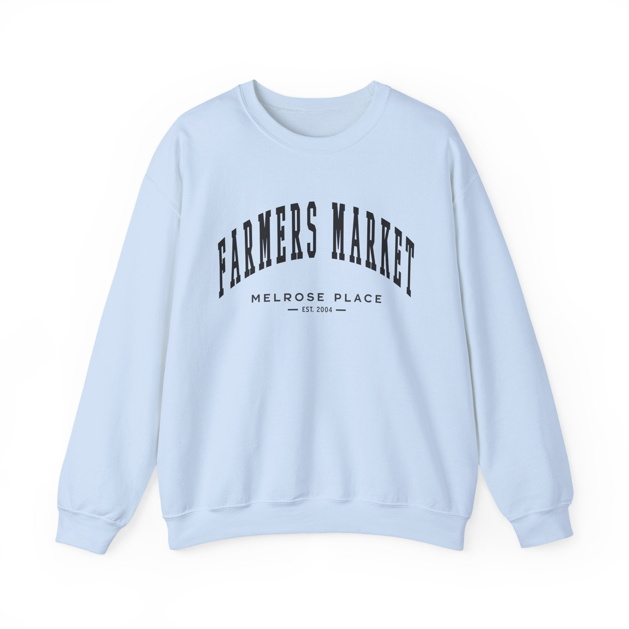 Melrose Place Farmers Market Collegiate Crewneck (Small City Text)