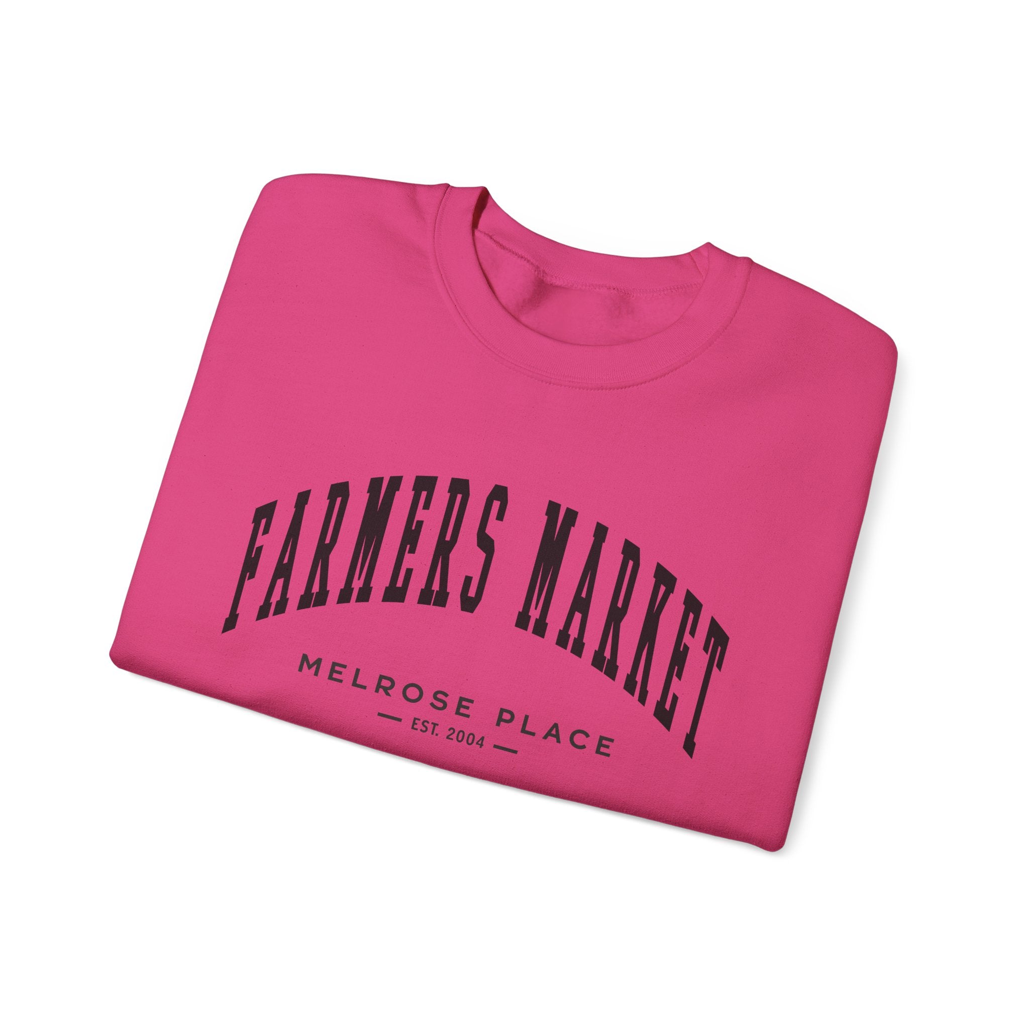 Melrose Place Farmers Market Collegiate Crewneck (Small City Text)