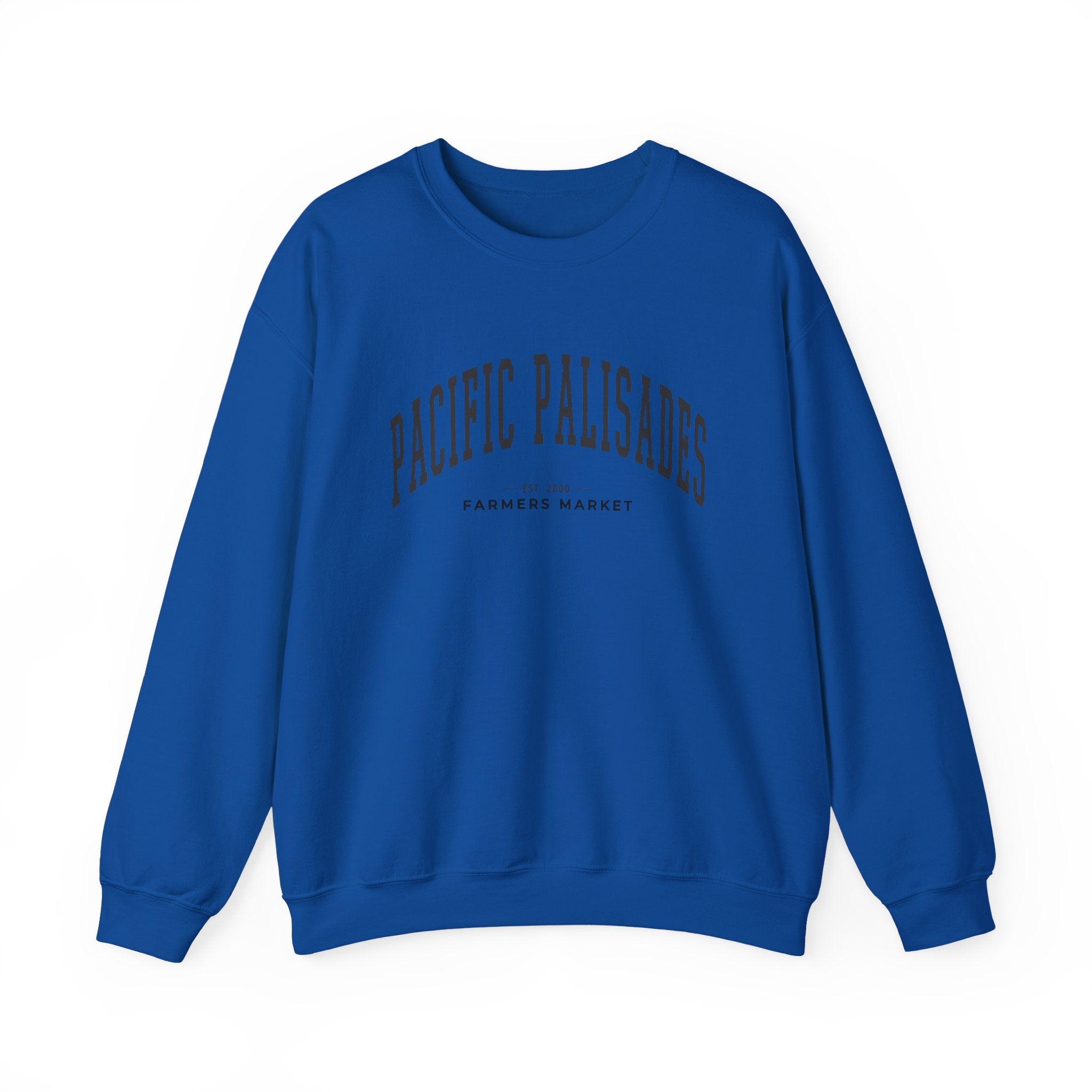 Pacific Palisades Farmers Market Collegiate Crewneck (Large City Text)