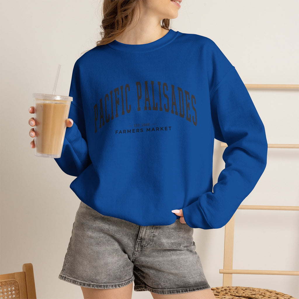 Pacific Palisades Farmers Market Collegiate Crewneck (Large City Text)