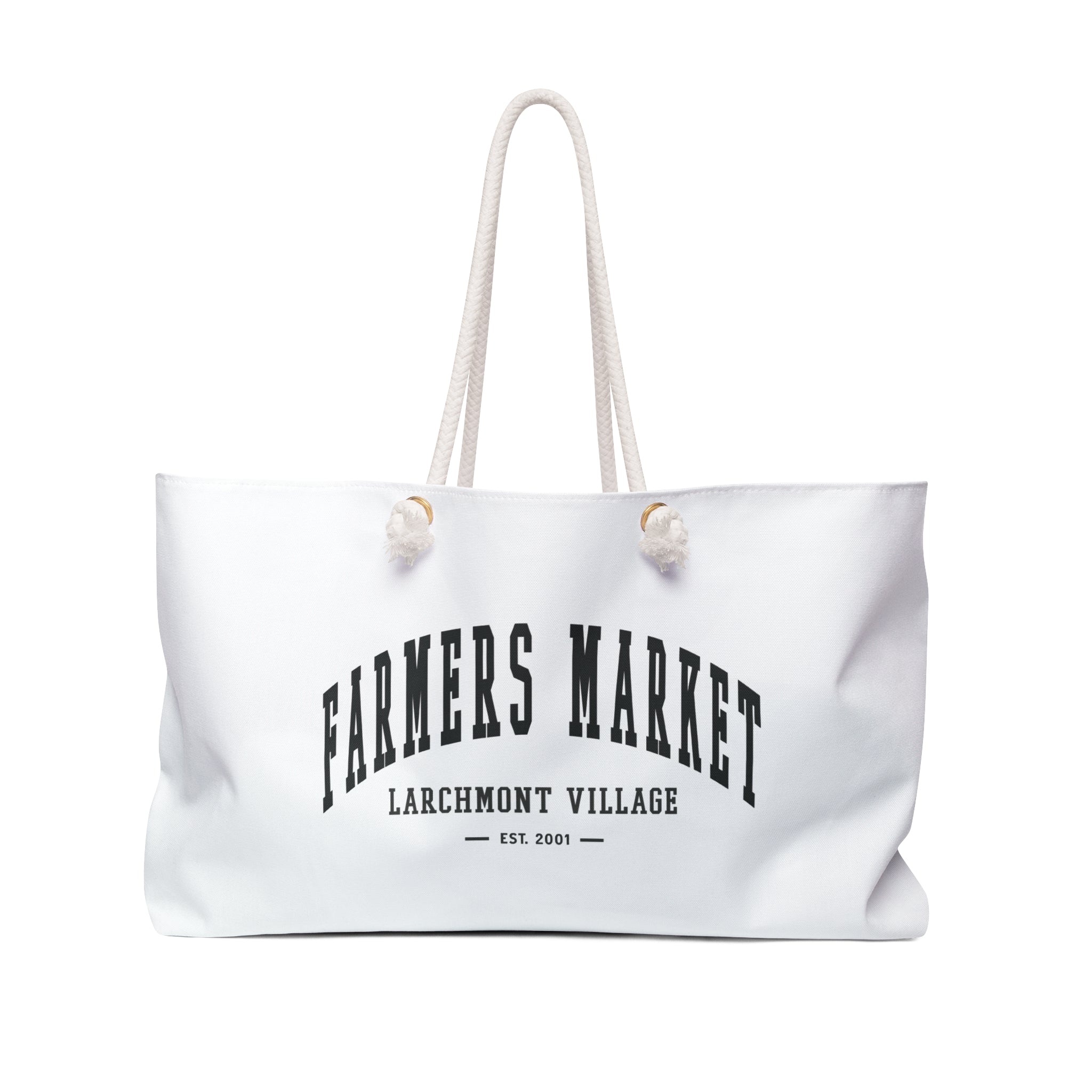 Larchmont Village Market Weekender Rope Tote (Small City Text)