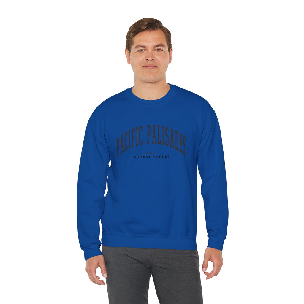 Pacific Palisades Farmers Market Collegiate Crewneck (Large City Text)